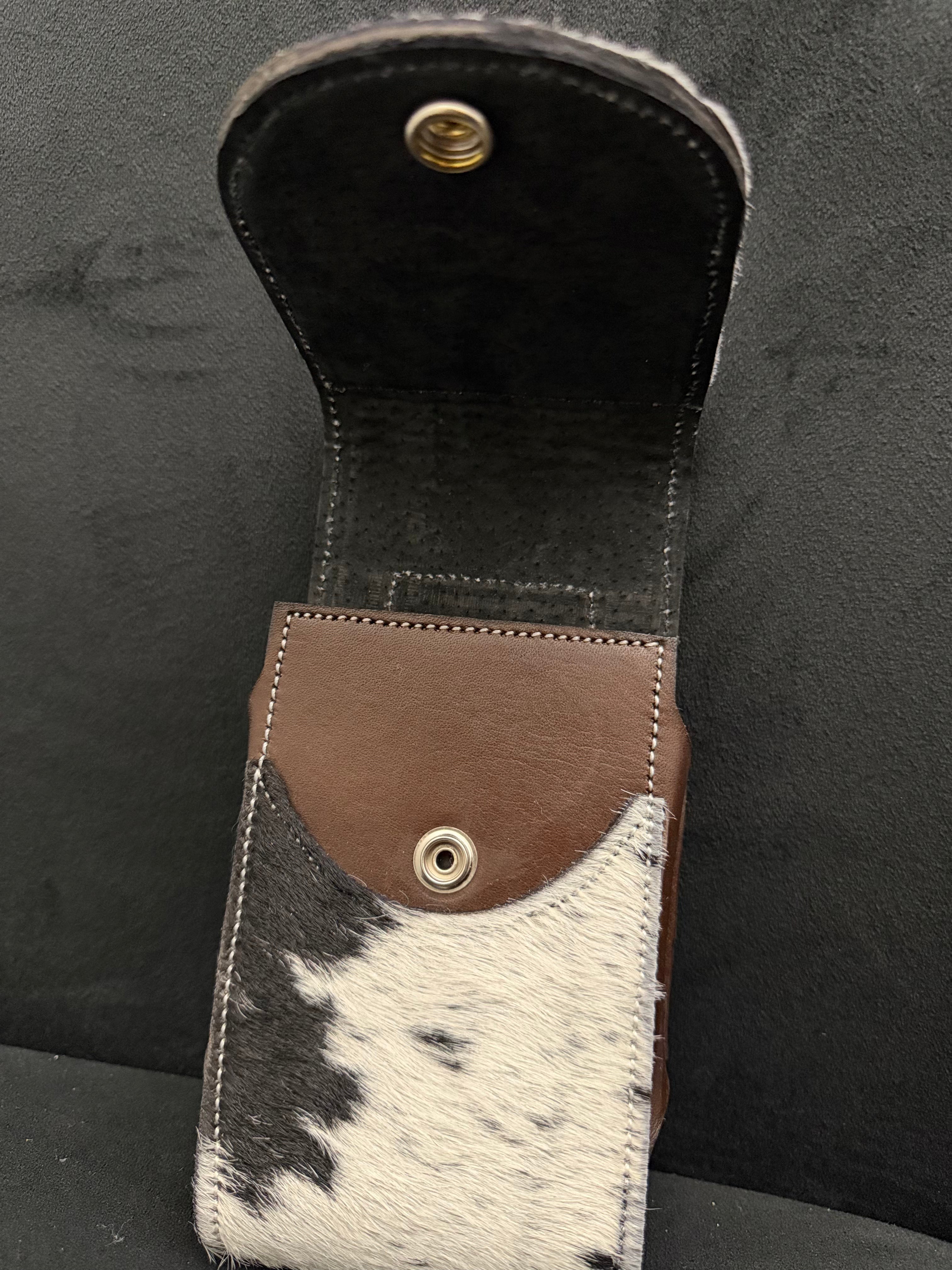 Funda para teléfono de pelo de vaca