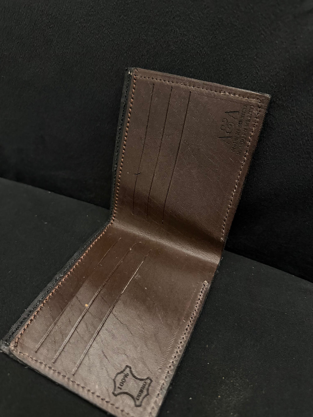 Cartera para hombre de pelo de vaca