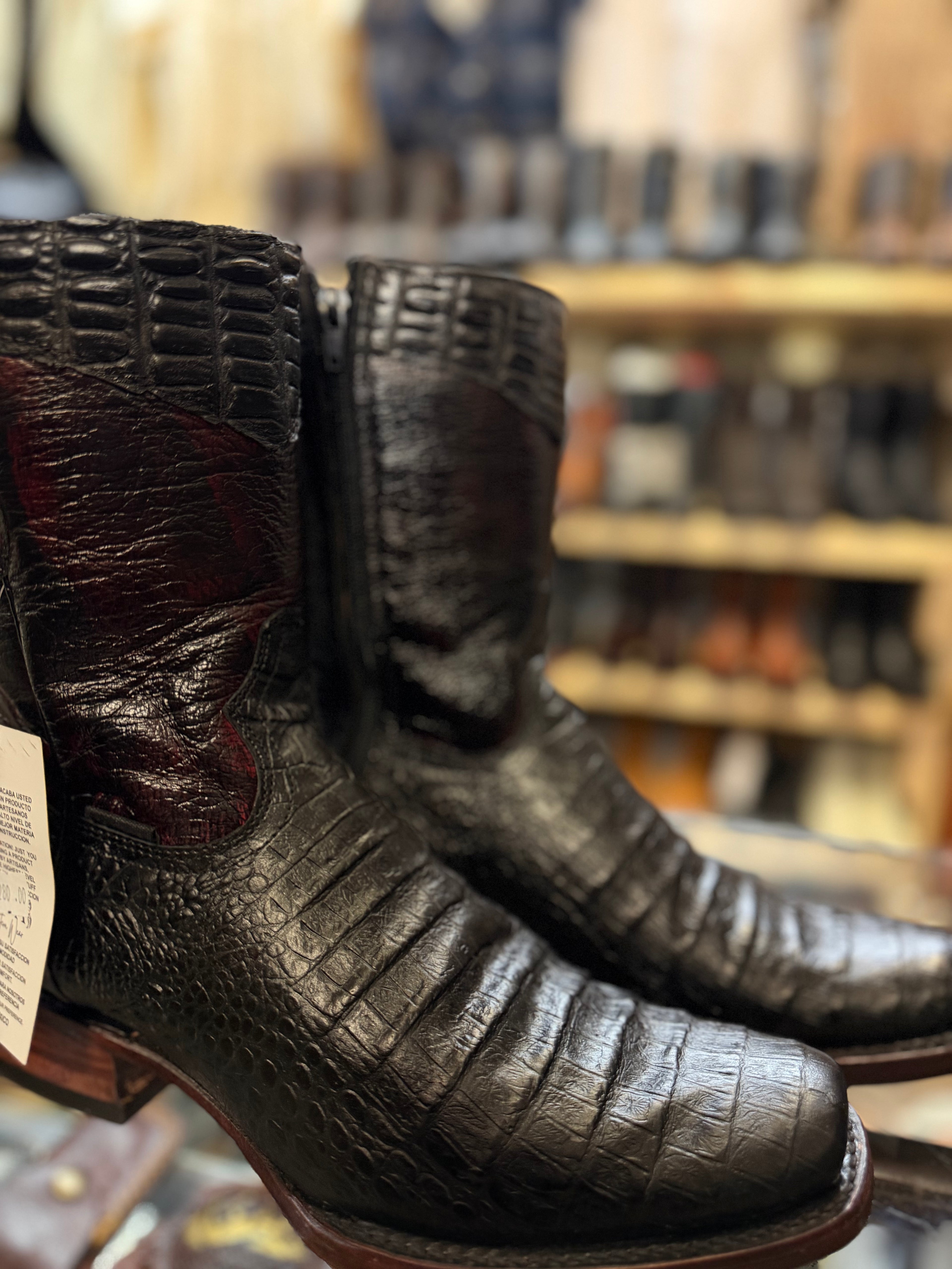 Media bota de caimán para hombre