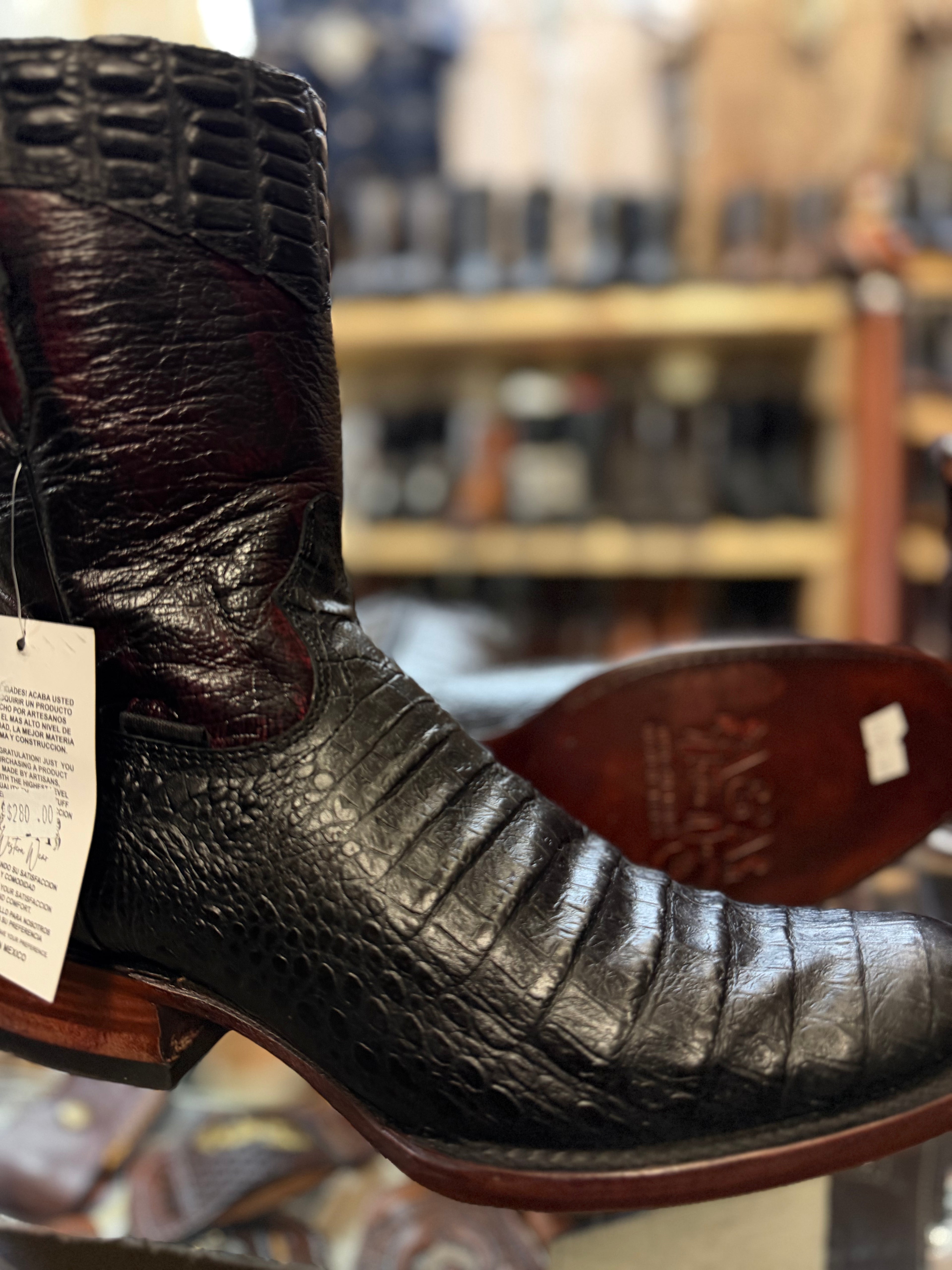 Media bota de caimán para hombre
